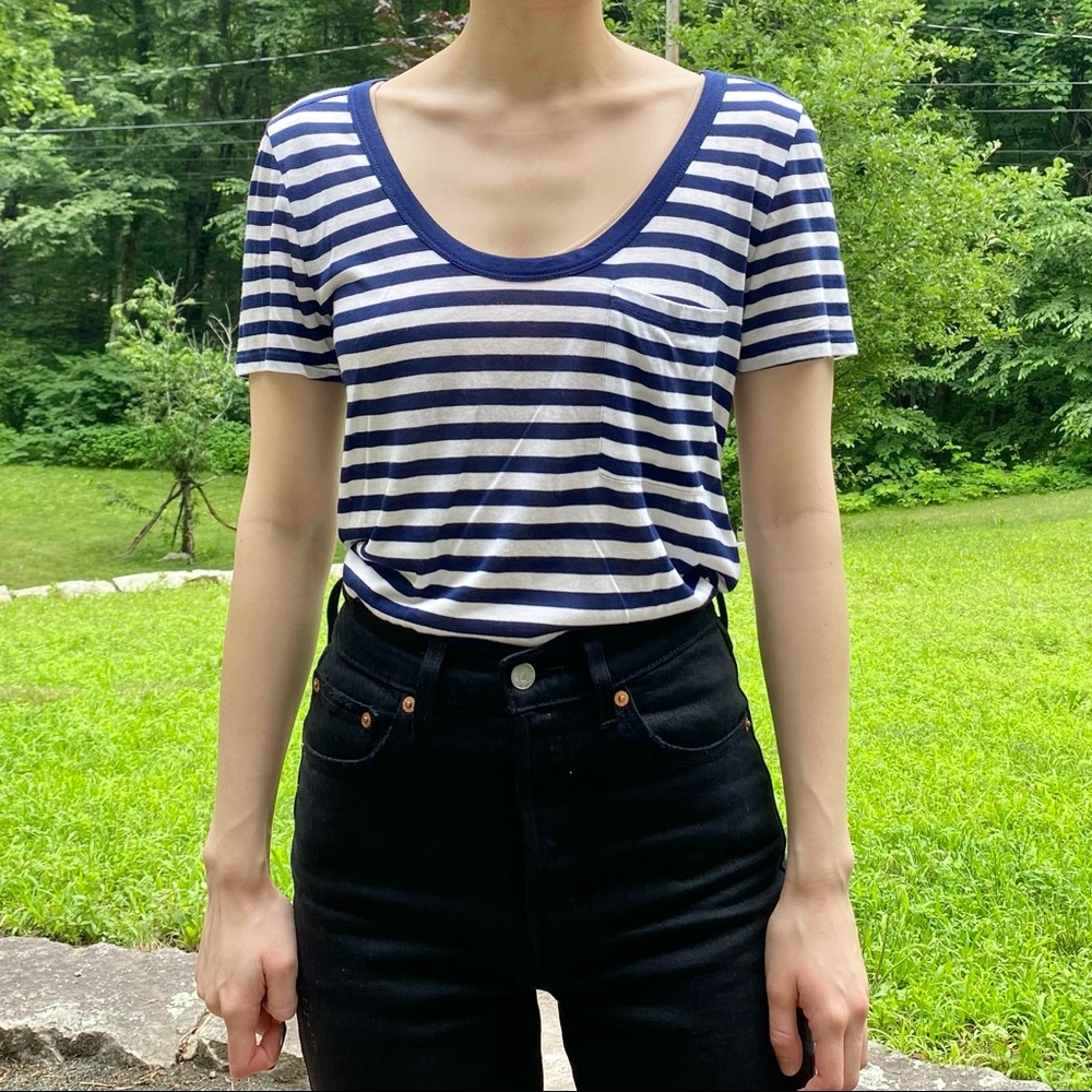 NWTClub Monaco Navy/White Striped Sunny Tricot Tee